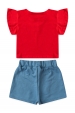 Conjunto Infantil Feminino Brilho de Borboleta