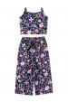 Conjunto Feminino Infantil Pantacourt Floral