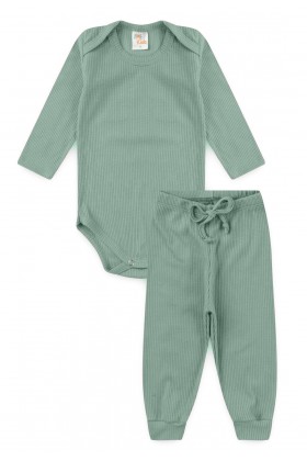 Conjunto Canelado Light Longo - Jade - Ame Kids