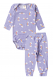 Conjunto Canelado Light Longo - Arco Iris Lilás - Ame Kids