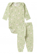 Conjunto Canelado Light Longo - Lhama Verde - Ame Kids