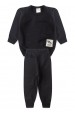 Conjunto Blusa Manga Longa e Calça Moletom - Preto- Ame Kids