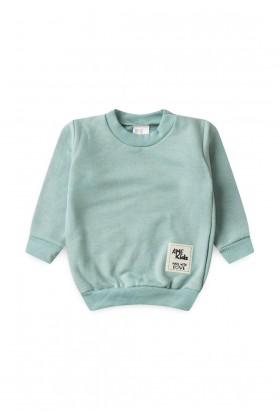 Conjunto Blusa Manga Longa e Calça Moletom - Verde Jade - Ame Kids
