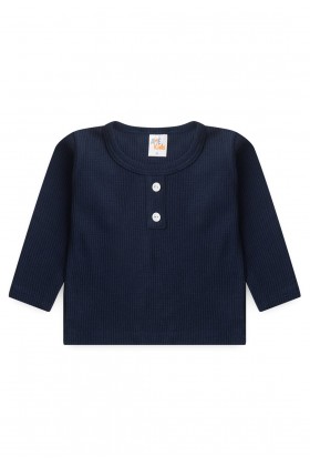 Conjunto Blusa Manga Longa e Calça Moscou - Azul Marinho - Ame Kids