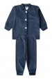Conjunto Casaco  Manga Longa e  Calça Plush - Azul Marinho - Ame Kids