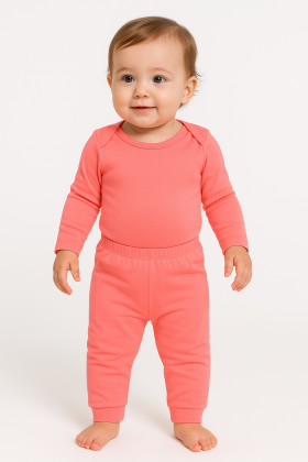 Conjunto Body e Calça Térmica - Rosa Neon - Ame Kids