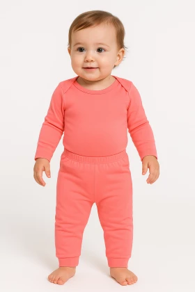 Conjunto Body e Calça Térmica - Rosa Neon - Ame Kids