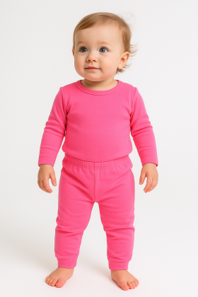 Conjunto Blusa e Calça Térmica - Rosa Neon - Ame Kids