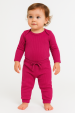 Conjunto Canelado Light Longo - Bordô - Ame Kids
