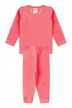 Conjunto Blusa e Calça Térmica - Rosa Neon - Ame Kids