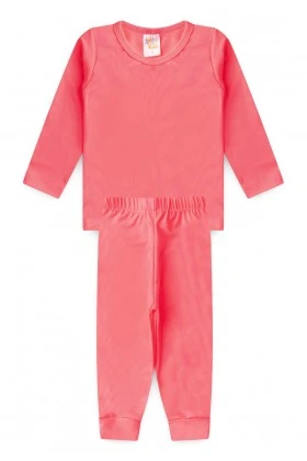 Conjunto Blusa e Calça Térmica - Rosa Neon - Ame Kids