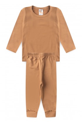 Conjunto Blusa e Calça Térmica - Caramelo - Ame Kids