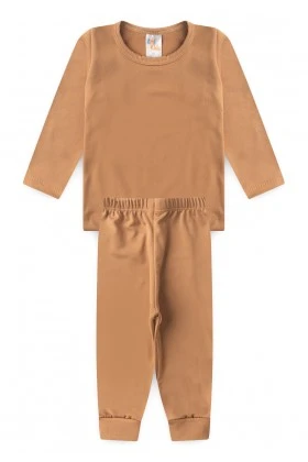 Conjunto Blusa e Calça Térmica - Caramelo - Ame Kids