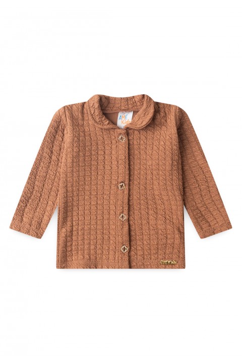 Conjunto Blusa e Calça Bubble Menina - Avelã - Ame Kids