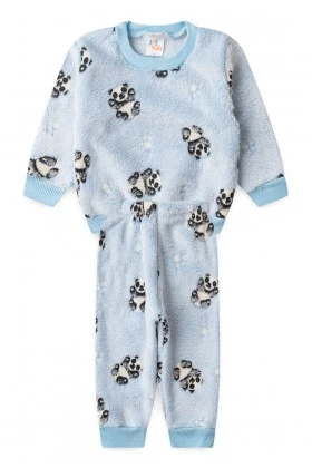 Conjunto Casaco e Calça Fleece - Panda - Ame Kids