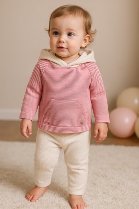 Conjunto Blusa Manga Longa e Calça - Sustentável Pink - Ame Kids