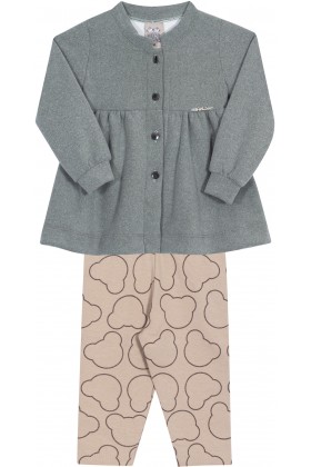 Conjunto Casaco Dupla Face - Verde - Randa Mundu