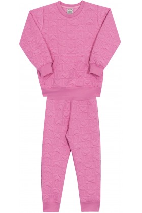 Conjunto Casaco Matelasse Corações - Azaléia - Randa Mundu