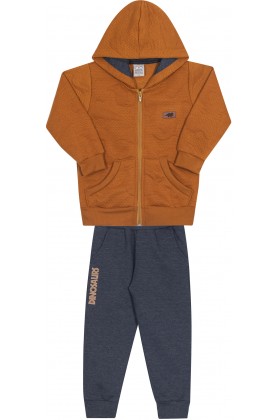 Conjunto Casaco Matelasse Dino - Caramelo - Randa Mundu
