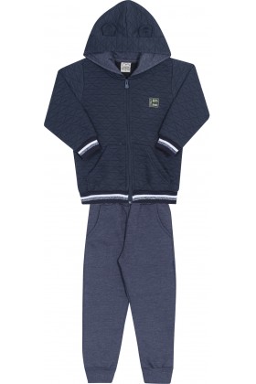 Conjunto Casaco Matelasse Triângulo - Azul Marinho - Randa Mundu