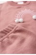 Conjunto Blusa Pompom Manga Longa e Calça Moletom - Rosê - Ame Kids
