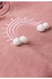 Conjunto Blusa Pompom Manga Longa e Calça Moletom - Rosê - Ame Kids