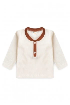 Conjunto Blusa Manga Longa e Calça Moscou - Avelã - Ame Kids