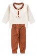 Conjunto Blusa Manga Longa e Calça Moscou - Avelã - Ame Kids