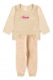 Conjunto Blusa Princess e Calça  Menina - Areia - Ame Kids