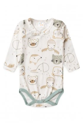 Conjunto Body Canelado Menino - Bichinhos - Ame Kids