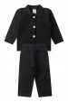Conjunto Casaco Botões e Calça Moletom - Preto - Ame Kids