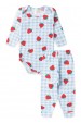 Conjunto Canelado Light Longo - Moranguinho Azul - Ame Kids