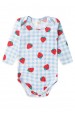 Conjunto Canelado Light Longo - Moranguinho Azul - Ame Kids
