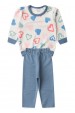 Conjunto Blusa Manga Longa e Calça Moletom - Corações - Ame Kids