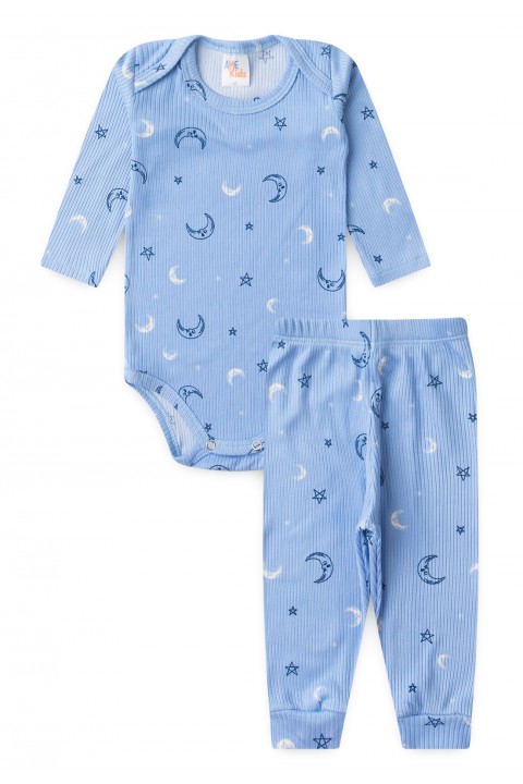 Conjunto Canelado Light Longo - Espaço Azul - Ame Kids