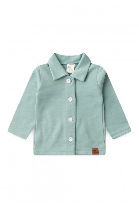 Conjunto Casaco Botões e Calça Moletom - Verde Jade - Ame Kids