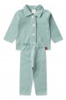 Conjunto Casaco Botões e Calça Moletom - Verde Jade - Ame Kids