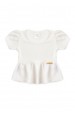 Conjunto Blusa Shorts Menina Moscou - Off-White - Ame Kids