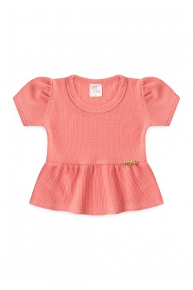 Conjunto Blusa Shorts Menina Moscou - Pêssego - Ame Kids