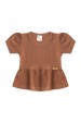 Conjunto Blusa Shorts Menina Moscou - Doce de Leite - Ame Kids