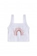 Conjunto Alcinha Canelado Curto Menina - Arco Iris Rosa - Ame Kids
