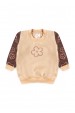 Conjunto Blusa Manga Longa e Calça Moletom - Flor Marrom - Ame Kids