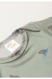Conjunto Suede Light Longo Estampado - Tubarão Verde - Ame Kids