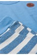 Conjunto de Meia Malha e Moletinho Ecosustentável Listrado - Azul - Ame Kids