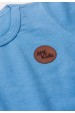 Conjunto de Meia Malha e Moletinho Ecosustentável Listrado - Azul - Ame Kids