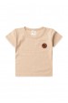 Conjunto de Meia Malha e Moletinho Ecosustentável Listrado - Areia - Ame Kids