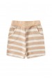 Conjunto de Meia Malha e Moletinho Ecosustentável Listrado - Areia - Ame Kids