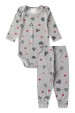 Conjunto Canelado Light Longo - Coração Mescla - Ame Kids