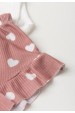 Conjunto Body Alcinha Canelado Curto Menina - Avelã - Ame Kids