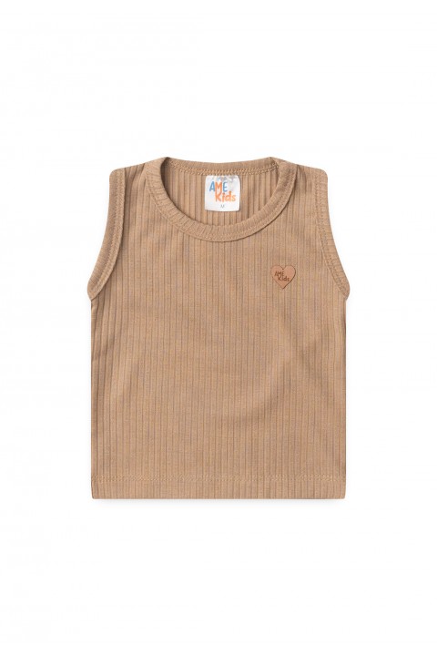 Conjunto de Ribana e Moletinho Ecosustentável Listrado - Nude - Ame Kids